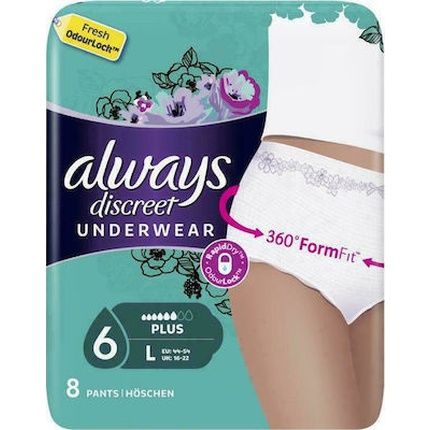 Always Discreet Pants Plus Large 8 Pieces