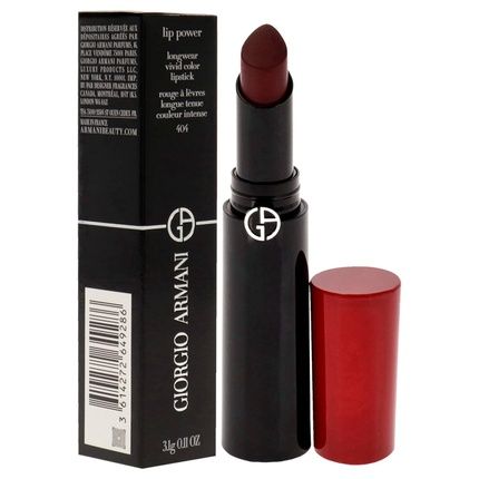 Giorgio Armani Lip Power Longwear Vivid Color Lipstick 404 Tempting Women 0.11 Oz - Image 3