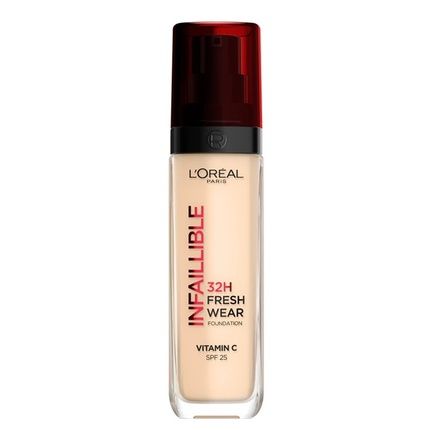 L'Oreal Infallible 24H Fresh Wear Foundation Long-Lasting Face Foundation 15 Porcelain 30Ml