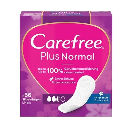 Carefree Plus Original Hygiene Liners Fresh Scent - 56 Pieces