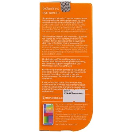 Dermalogica Biolumin-C Eye Serum 0.5 Fl Oz Vitamin C Eye Serum - Brightens Eye Area Reduces Fine Lines And Wrinkles For Smooth Skin - Image 3