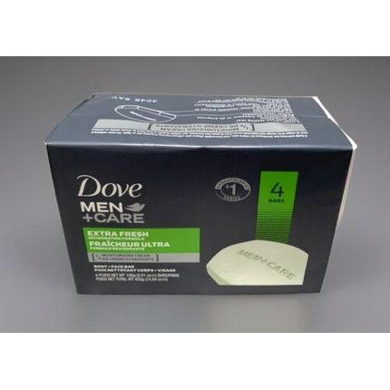 Dove Men + Care Extra Fresh Moisturizing Body And Face Soap 3.51Oz - Pack Of 4