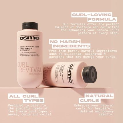 Osmo Curl Revival Revitalising Conditioner With Avocado Oil - Detangler & Nourish