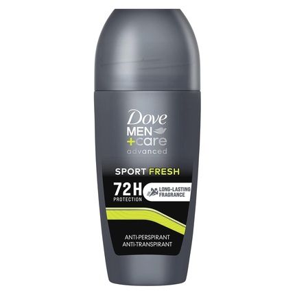 Dove Men Care Deodorant Roll On Advanced Care Sport Fresh Antiperspirant For Men Alcohol-Free With 1/4 Moisturizing Cream Protection Up To 72 Hours 50Ml