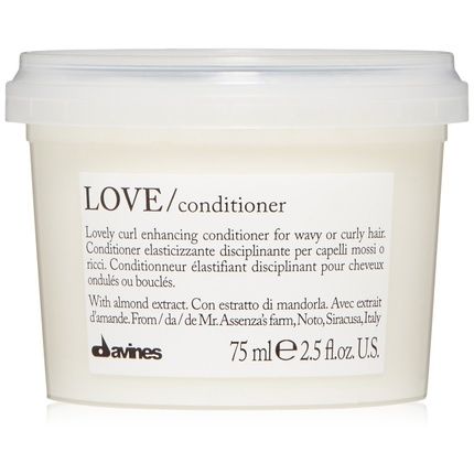 Davines Love Curl Conditioner Enhance And Control Curly And Wavy Hair Weightless Volume And Softness 2.5 Fl Oz
