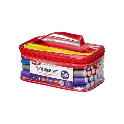 Red By Kiss 36Pcs Flexi Rods Flexible Curling Rods Twist Foam Hair Rollers