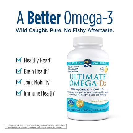 Nordic Naturals Ultimate Omega Lemon 1280Mg 120 Softgels