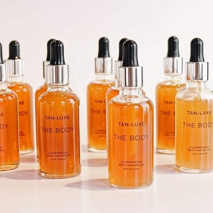 Tan Luxe Fake Tan Drops Set For Face And Body Light/Medium - Cruelty Free And Vegan