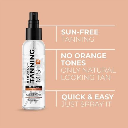 Byrokko Tanning Face Mist 100Ml Natural-Looking Facial Tan Accelerator