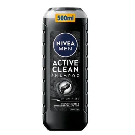 Nivea Men Active Clean Refreshing Shampoo With Active Charcoal 500Ml