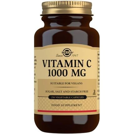 Solgar 1000Mg Vitamin C Vegetable Capsules 250 Pack - Contributes To Healthy Immune System - Free From Sugar, Salt, And Starch - Vegan