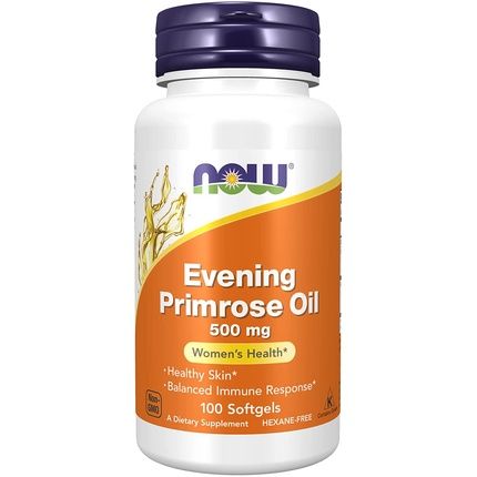 Now Evening Primrose Oil 500Mg With Naturally Occurring Gla 100 Softgels