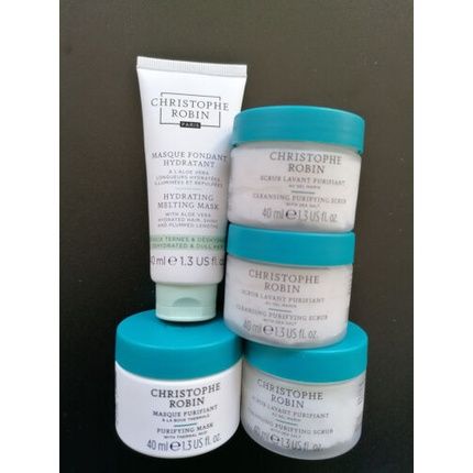 Christophe Robin 5-Piece Set Cleansing Scrub Purifying Detox Mask Hydrating Mask