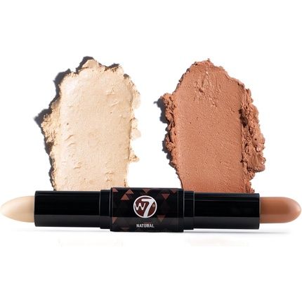 W7 Contour Stick Double-Ended Creamy Contour Highlight Makeup Bronze Shape Define Natural 1 Count