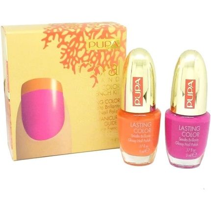 Coral Island Lasting Color French Kit 2 Semi-Lasting Color French Guides Tone 002 Tropical Juice