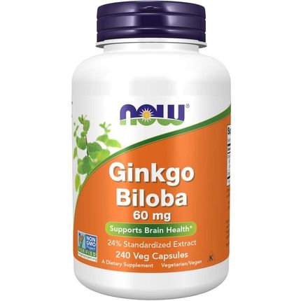 Now Foods Ginkgo Biloba 240Vcaps 60Mg