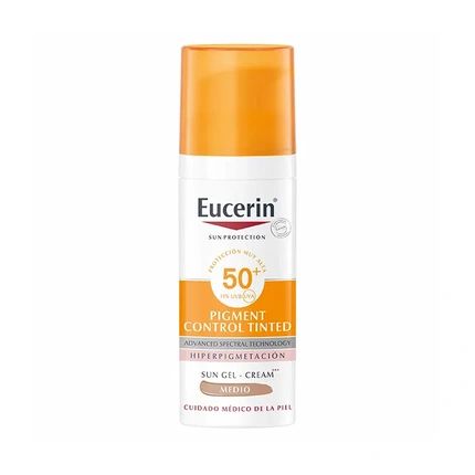 Eucerin Pigment Control Spf 50 Medium Colour 50Ml Tinted Gelcream For Sun Protection