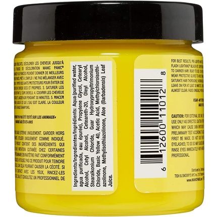 Manic Panic Electric Banana Classic Creme Vegan Cruelty Free Yellow Semi Permanent Hair Dye 118Ml