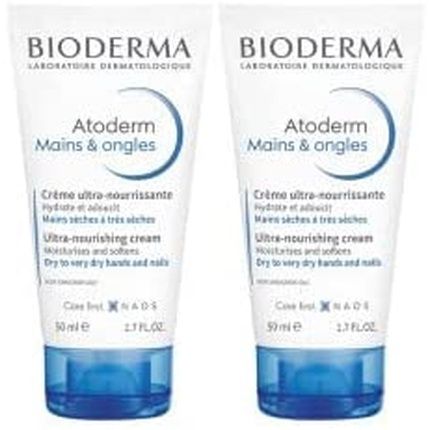 Bioderma Atoderm Ultra-Nourishing Cream For Hands And Nails 50Ml - Pack Of 2