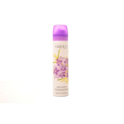 Yardley April Violets Body Spray Eau De Toilette 75Ml For Women