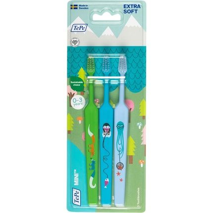 Tepe Mini Toothbrush Extra Soft Kids Toothbrush 3Pcs