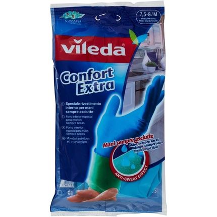 Vileda Comfort And Care Camomile Lotion Rubber Gloves Medium