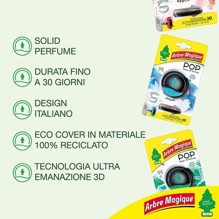 Arbre Magique Mono Car Air Freshener Exotic Scent - Lasts Up To 7 Weeks