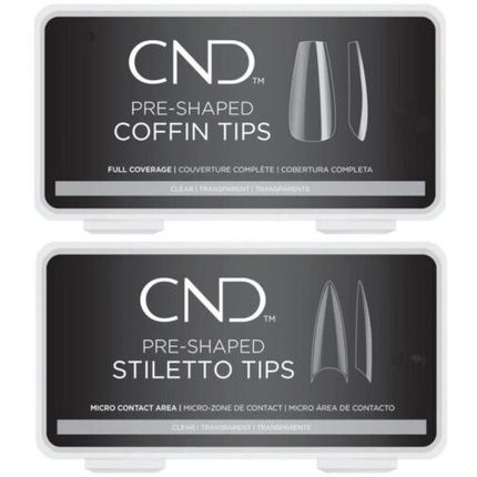 Cnd Preformed Coffin And Stiletto Tips 100 Or 360 Pcs