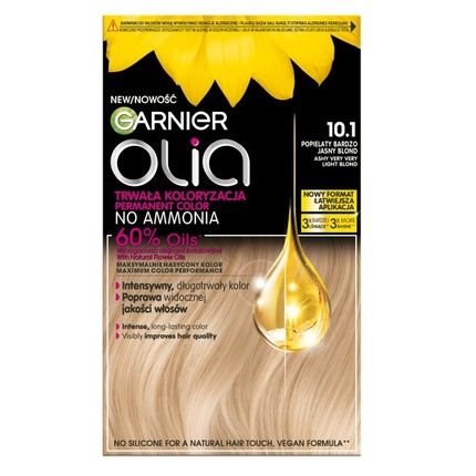 Garnier Olia Hair Color 101 Ashy Very - A Vibrant Hair Color With A Beautiful Ashy Finish