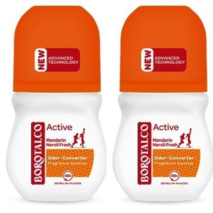 Borotalco Mandarin Odor Converter Deodorant Roll On 72H Effectiveness