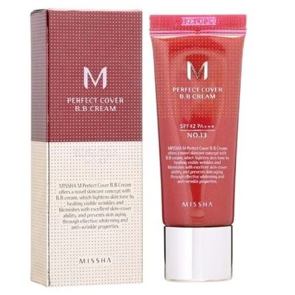 Missha M Perfect Cover Bb Cream Spf42 Pa+++, No.13 Bright Beige 20Ml