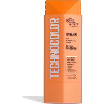 Bondi Sands Technocolor Caramel Self-Tanning Face Serum Easy Application Streak Free Fake Tan Enriched With Vitamin C & Chamomile 50Ml