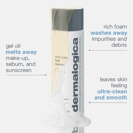 Dermalogica Oil To Foam Total Cleanser For Face 8.4 Fl Oz