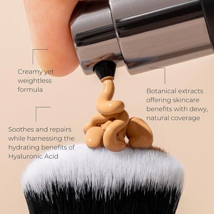 Inika Organic Full Coverage Liquid Foundation Makeup With Hyaluronic Acid And Argan Oil Vegan For Skin Elasticity And Plumpness Natural Coverage Porcelain 30Ml 2.29 Ounce - Image 3