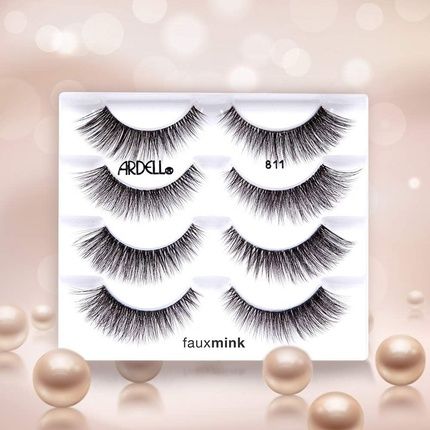 Ardell Faux Mink 811 Synthetic Vegan Black Eyelashes - Pack Of 4 - Image 3