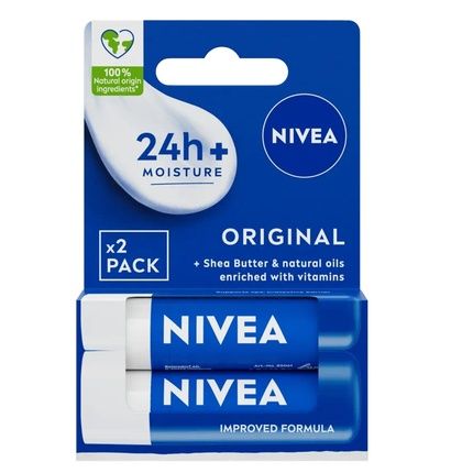 Nivea Original Care Lip Balm - 2 X 4.8 Grams