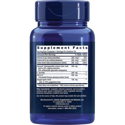 Life Extension Triple Action Thyroid Support 60 Vegetarian Capsules