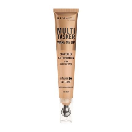 Rimmel Multi-Tasker Wake Me Up Foundation And Concealer With Brightening Effect 030 Light 20Ml