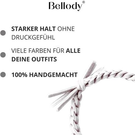 Bellody Original Hair Bobbles Sundance Edition Stylish Braided Hair Scrunchie With Strong Hold Set Of 4 White Canyon Women'S Hair Accessories