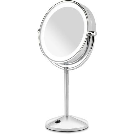 Babyliss 9436E Led Makeup Mirror In Chrome Design Illuminated Double Sided 10X Magnification Battery Operated - Image 3