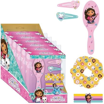 Gabby'S Dollhouse Beauty Set - Includes 1 Brush, 2 Hairpins, 4 Hair Ties, And 1 Fabric Hair Tie, Multicolor, Inspired By Gabby'S Dollhouse - Original Product Designed In Spain