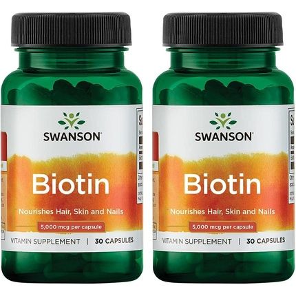 Swanson Biotin Vitamin B7 5000Mcg 30 Capsules