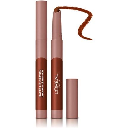 L'Oreal Paris Infallible Very Matte Lip Crayon Lipstick Smudge Proof Red 109 Flirty Toffee 1Kg