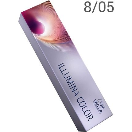 Wella Illumina Color Permanent Hair Color 8/05 Light Natural Mahogany Blonde 60Ml - Image 3