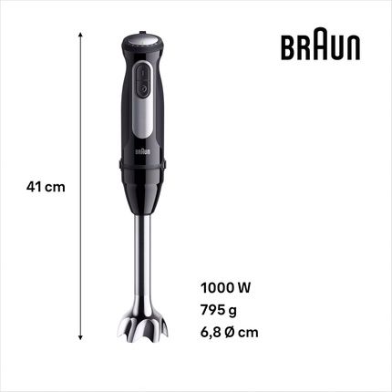 Braun Multiquick 5 Pro Mq55755M Hand Blender With 25 Speeds Easy Click System Plus 1000W Black Including Mini Food Processor Chopper Whisk Mixing And Measuring Cup 600Ml Version 2024 - Mini Food Processor - Image 3