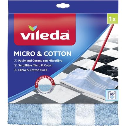 Vileda Microfibre And Cotton Floors Blue White