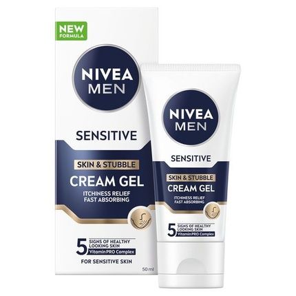 Nivea Sensitive Skin Stubble Cream Gel - Kremovy Gel Na Citlivou Plet A Strniste