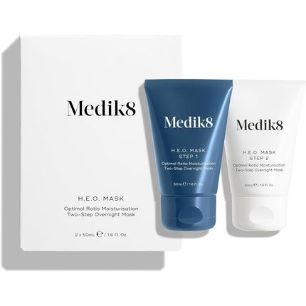 Medik8 H.E.O Optimal Ratio Moisturisation Two-Step Overnight Hydrating Face Mask Skincare Treatment With Hyaluronic Acid