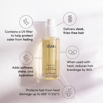 Ouai Hair Oil Travel Size Heat Protectant For Frizz Control