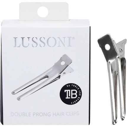 T4B Lussoni Double Pointed Hair Clips High Quality Stainless Steel For Professional Or Home Use Practical Double Point Double Sided